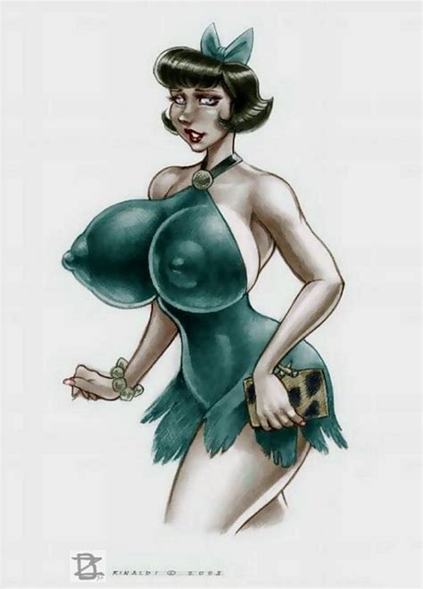 Rule 34 Areola Ass Betty Rubble Black Hair Blue Eyes Breasts Female