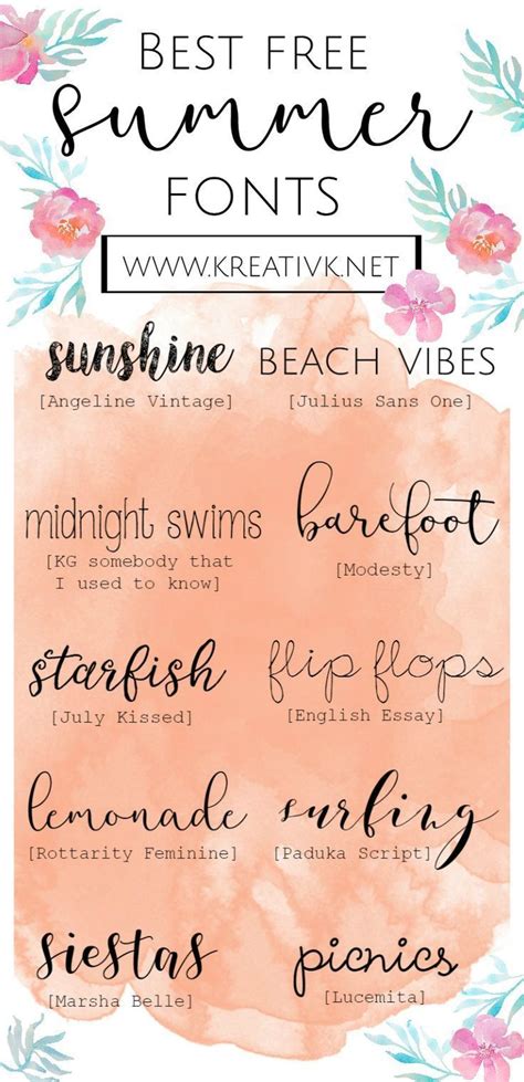 Best Free Summer Fonts Summer Font Fancy Fonts Lettering Fonts