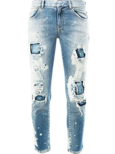 Faith Connexion Distressed Cropped Jeans Modesens