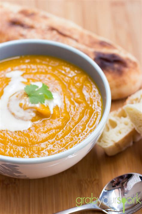 Roasted Pumpkin And Sweet Potato Soup Grab Your Spork