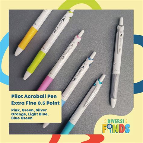 Pilot Acroball Pen Fine 05 And Extra Fine 07 In Black