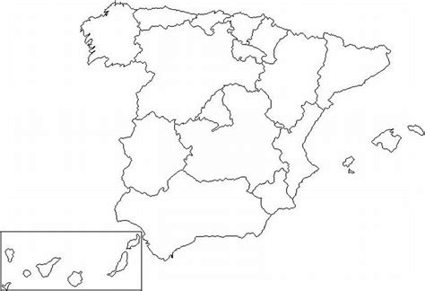 Mapa Mudo De Comunidades De España Para Imprimir Mapa Fisico