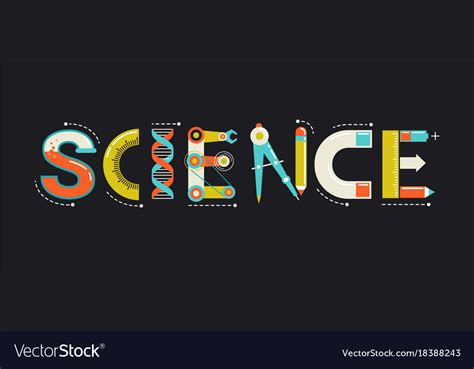 Science Banner Typography And Background Vector Image