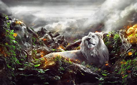 Lion In Jungle 3d Hd Images Hd Wallpapers Download