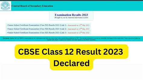 CBSE 12th Result 2023 Declared Pass Percentage At 87 33 Check Class
