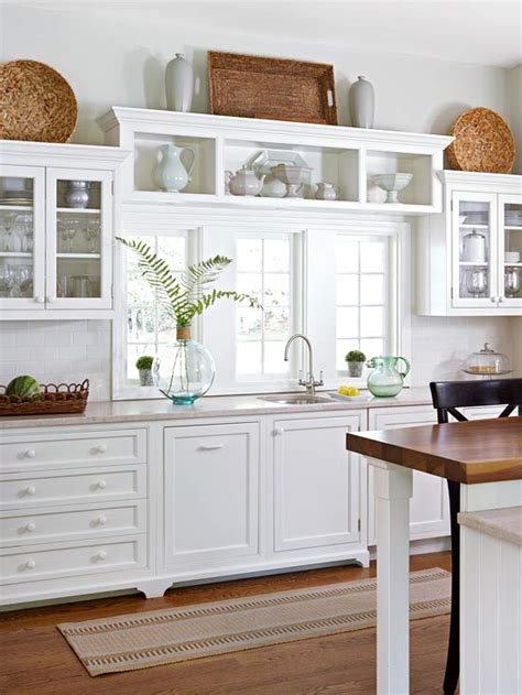 Decorating Above The Cabinets Classic White Kitchen Better Homes And