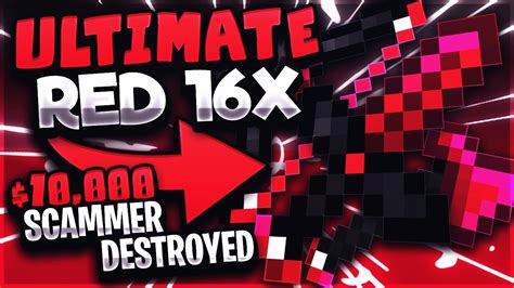 Minecraft Pvp Texture Pack Ultimate Red 16x Montage 189