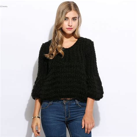 New Fashion Women Casual V Neck Three Quarter Sleeve Pullover Solid Loose Knit Sweaters Fake