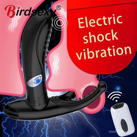 Kxml Electric Shock Male Prostate Massager Anal Plug Vibrators For Men Masturbator Remote