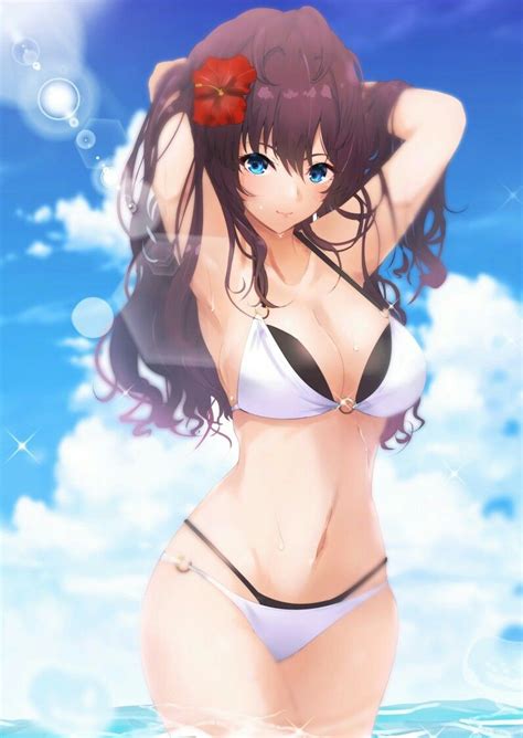 On Anime Girls In Swimsuits Bikinis Lingerie Play Sexy Anime Guy Art