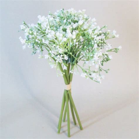 artificial gypsophila bunch white 27cm artificial flowers