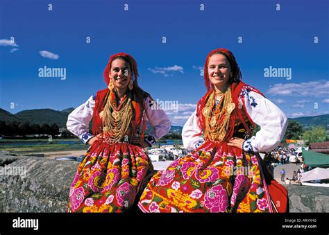 Girls In Typical Traditional Costumes Of The Minho Region Viana Do