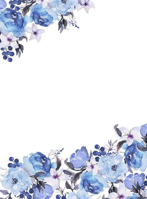 Download Premium Psd Image Of Blur Watercolor Floral Frame Border By