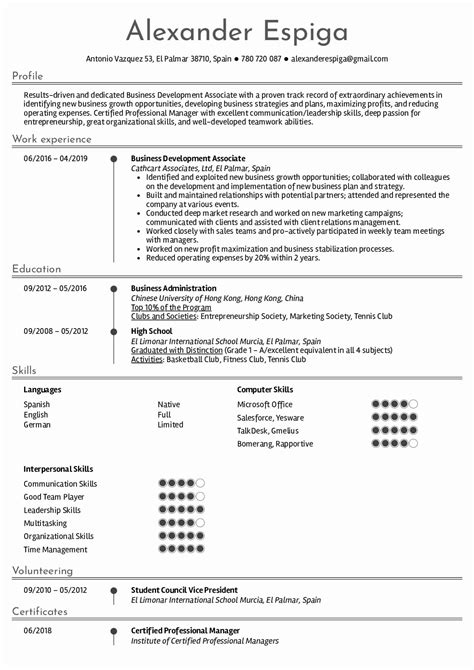 If you are looking for a career in management, you most likely have years of professional experience under to pursue a rewarding career in business and general management where my varied skills can be profitably utilized to achieve corporate objectives. 23 Business Development Resume Example in 2020 (With images) | Resume examples, Good resume ...