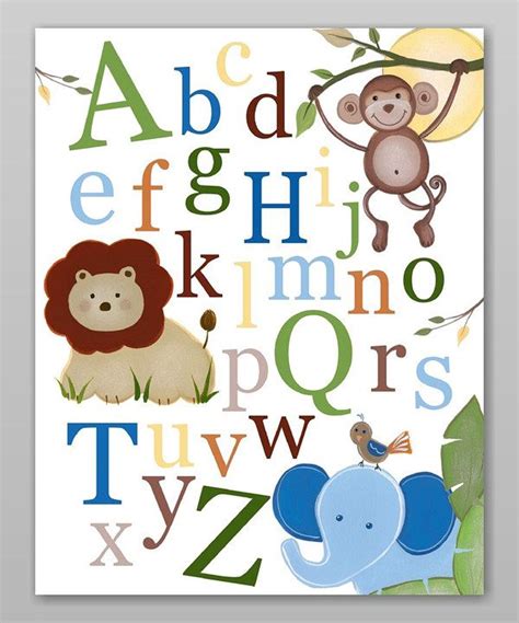 And now for some fun alphabet countdown ideas by letter: Look at this Jungle Safari Alphabet Print on #zulily today! | Alphabet ...