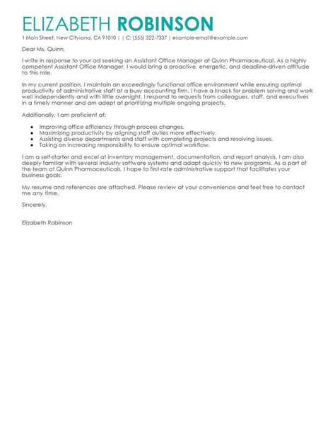 Professional Administrative Cover Letter Examples Livecareer