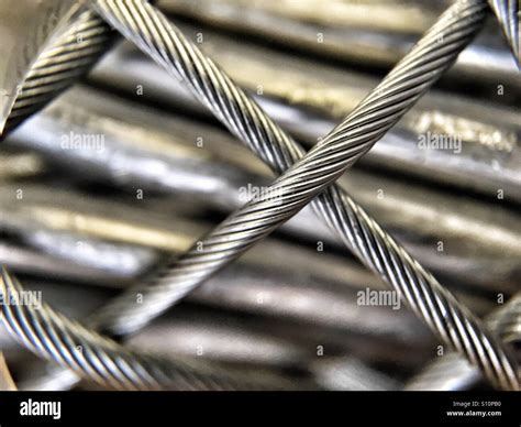 Stainless Steel Wire Rope Strands Stock Photo Alamy