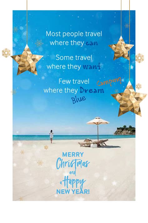 Camping Blue Dream Wishes You Merry Christmas And Happy New Year