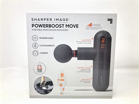 Sharper Image Powerboost Move Portable Percussion High Intensity Massager Amino Ther