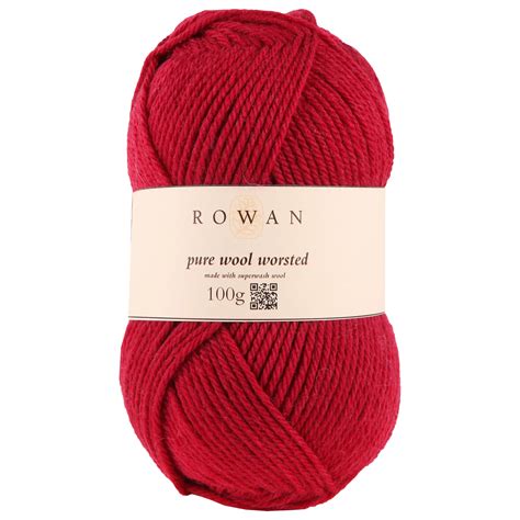 Rowan Pure Wool Superwash Worsted Aran Yarn 100g Rich Red 124