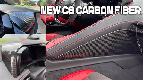 New C8 Corvette Carbon Fiber Interior Upper Dash Side Console Covers