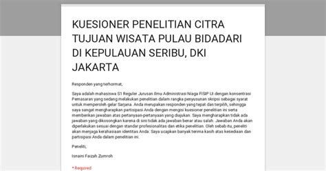 Detail Contoh Kuesioner Penelitian Google Form Koleksi Nomer