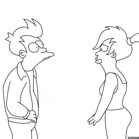 Leela Futurama Coloring Pages Coloring Coloring Pages