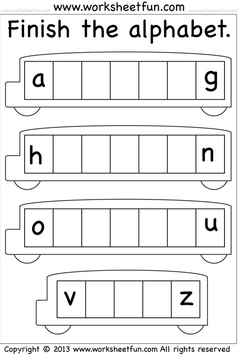 Missing Lowercase Letters – Missing Small Letters – Worksheet / FREE