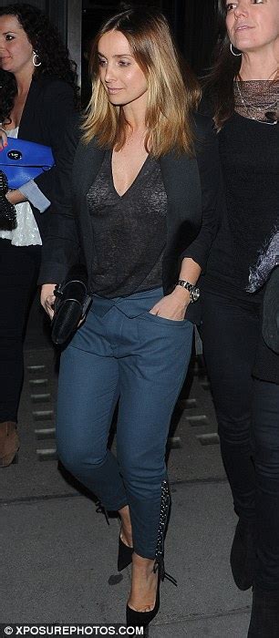 Louise Redknapp Shows Off Her White Underwear In Plunging See Through Black T Shirt Daily Mail