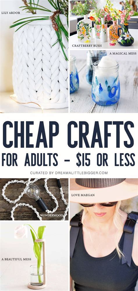 Cheap Crafts for Adults (Less than $15) ⋆ Dream a Little Bigger