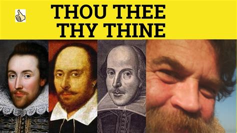 🔵 Thou Thee Thy Thine Meaning Examples Old English Pronouns Esl
