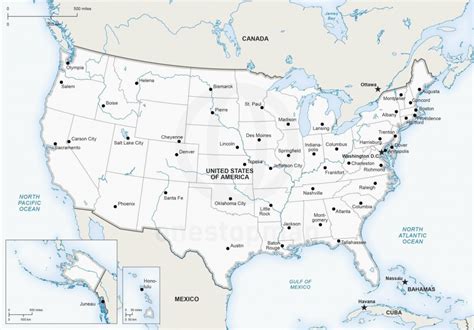 Printable Us Map With Capitals And Major Cities Printable Us Maps