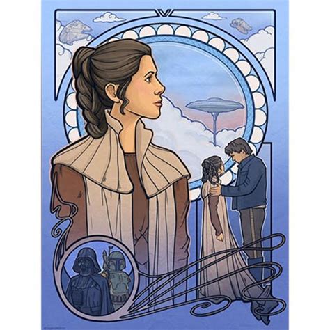 Star Wars Cloud City Nouveau By Karen Hallion Lithograph Art Print