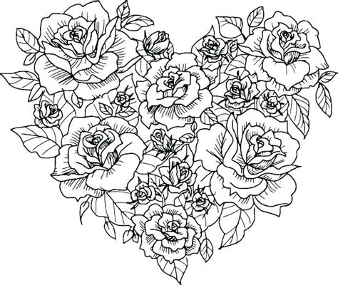 Best rose coloring pages free 2943 printable coloringace. Roses and Hearts Coloring Pages - Best Coloring Pages For Kids