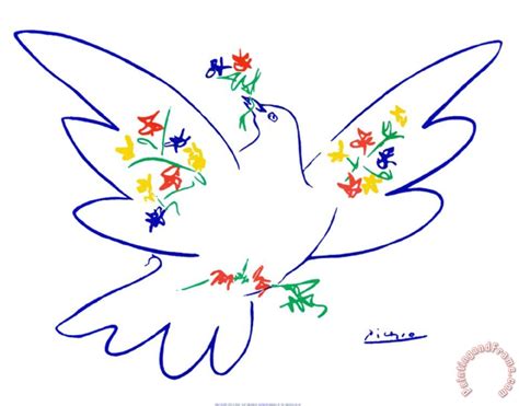 Pablo Picasso Dove Of Peace Painting Dove Of Peace Print