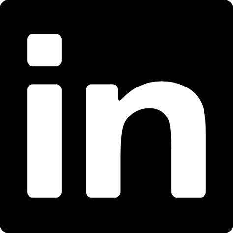 Linkedin Logo Black And White Transparent