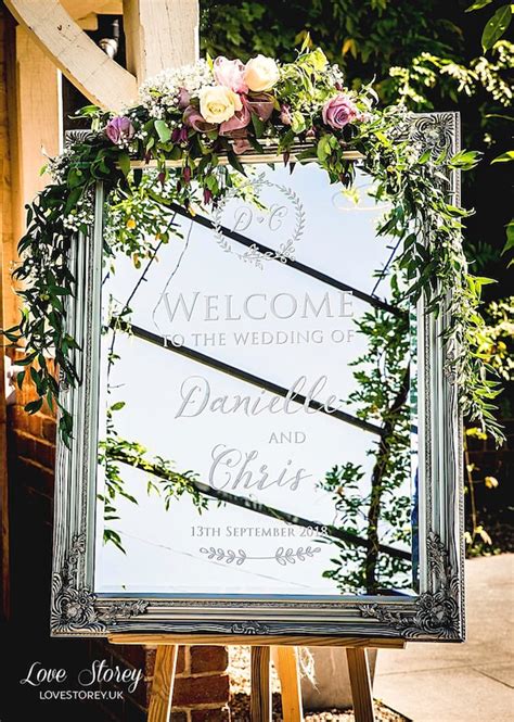 Diy Wedding Welcome Sign Mirror 13 Brilliant Wedding Ideas To Use