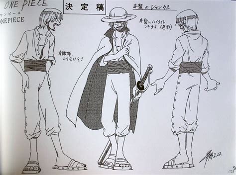 Shanks One Piece Sheet Character Design Official Reference Settei