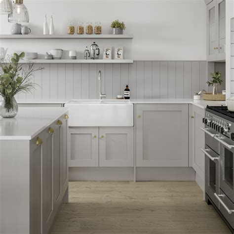 Chilcomb Dove Grey Kitchen Shaker Style Kitchen Cabinets Kitchen