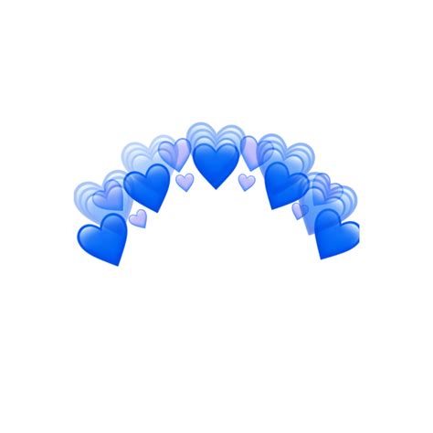 Blue Hearts Heartcrown Crown Headcrown Sticker By Boyfandom