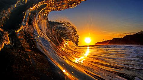 Majestic Wave At Sunrise 1920 × 1080 Rwallpaper