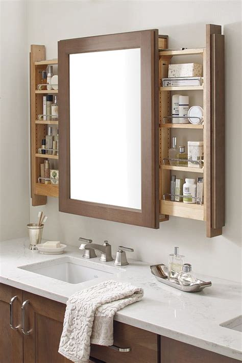 Make a decision for the right shape that matches your bathroom style. The Vanity Mirror Cabinet with Side pullouts is a bathroom ...