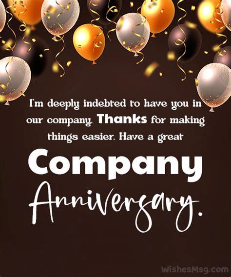 100 Company Anniversary Wishes And Messages WishesMsg The First