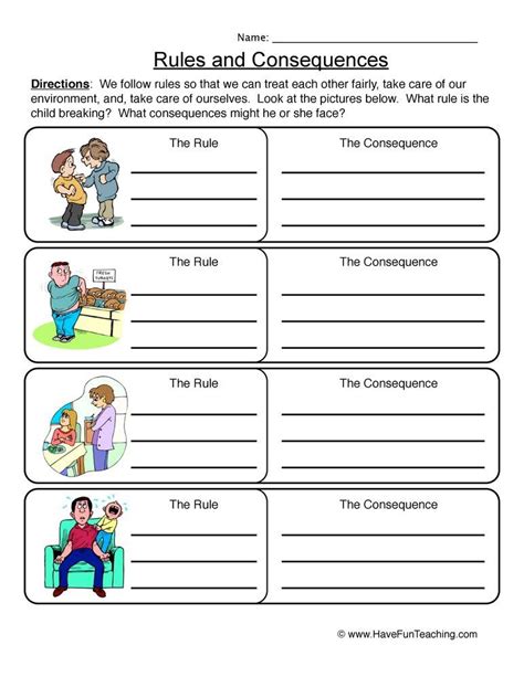 Worksheet For Reading The Rules And Consues