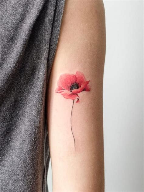 30 Beautiful Cute Poppy Tattoo Ideas For Women Floral Tattoo Design