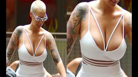 Amber Rose Shows Off Massive Cleavage YouTube