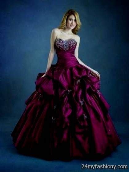 Most Beautiful Prom Dresses In The World Burgundy Quinceanera Dresses