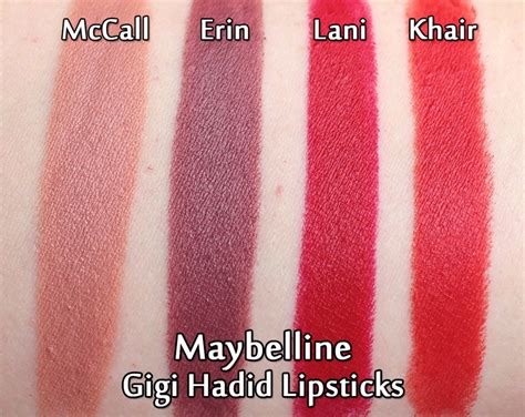 Maybelline X Gigi Hadid Lipsticks Review Swatches Makeup Your Mind
