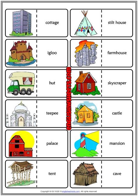 ️different Types Of Homes Worksheet Free Download