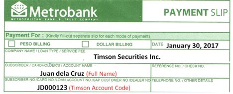 Give the check and deposit slip to the teller; FAQs - Timson Securities